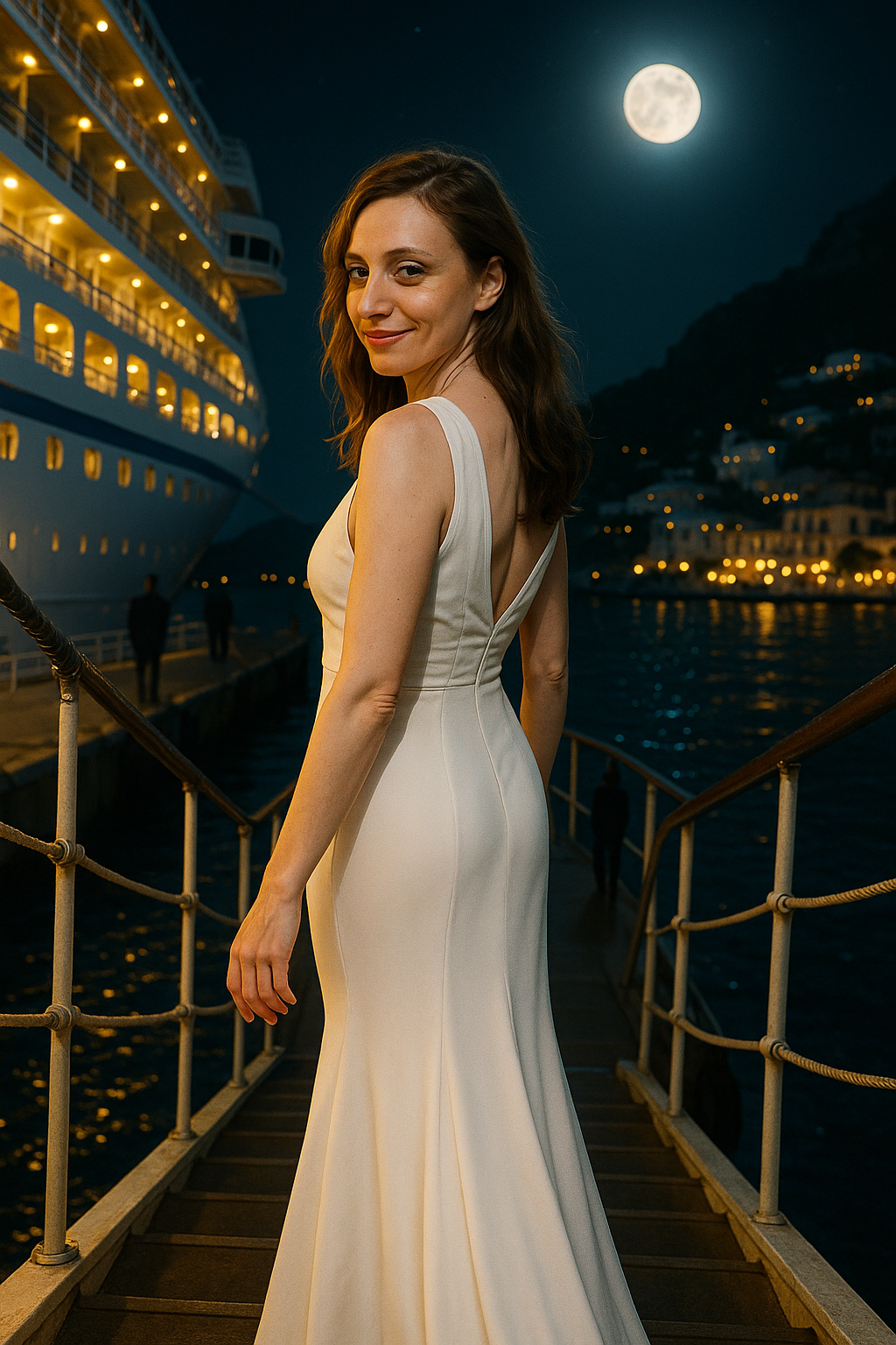 Miss Dizzum the stunning brunette babe leads you on a midnight excursion to romance and wild times under the moonlight