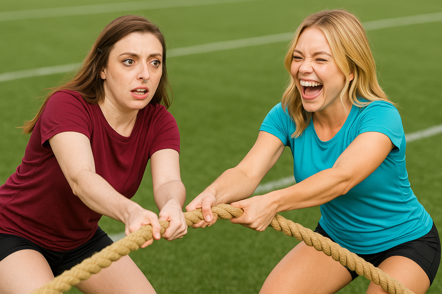 Miss Dizzum and Sydney Sweeney tug of war of hot babes